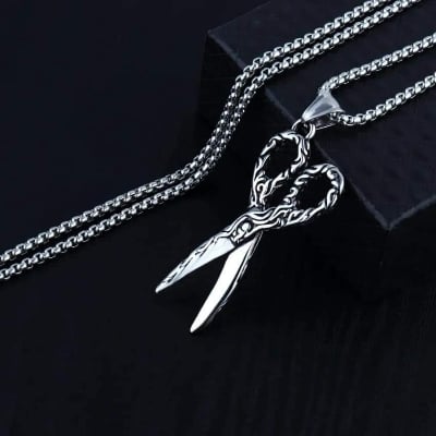 Picture of New Silver Stylish Addition Pendant Necklace Chain For Men - Silver