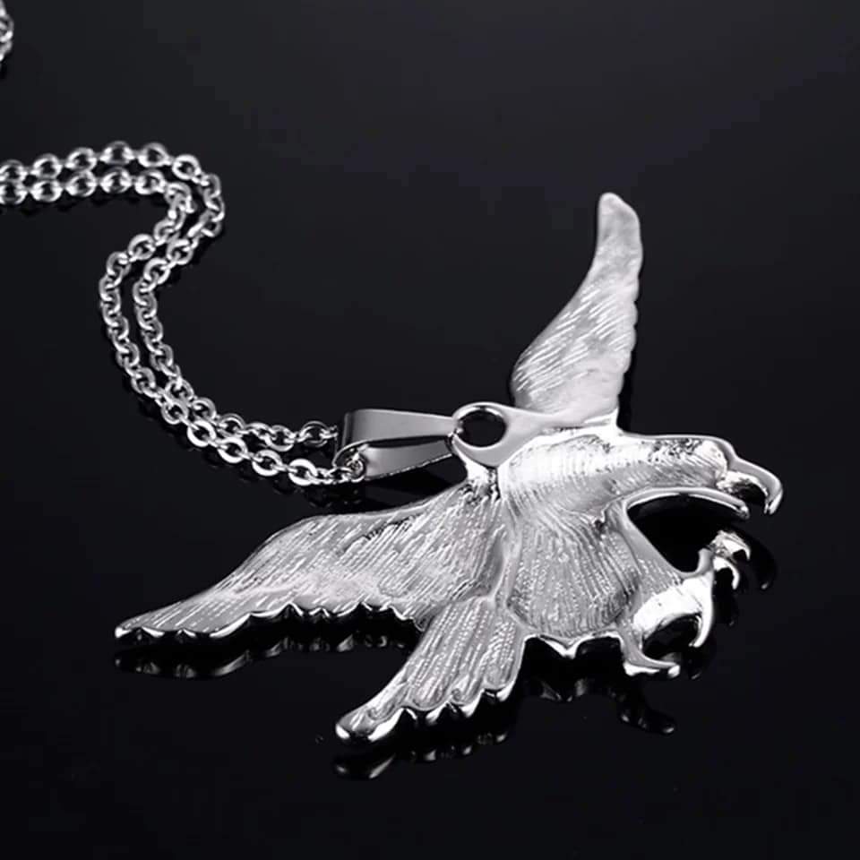 Picture of retro eagle wings anchor dragon leaf personalized hip hop stainless steel cross necklace dark pendant - Adjustable