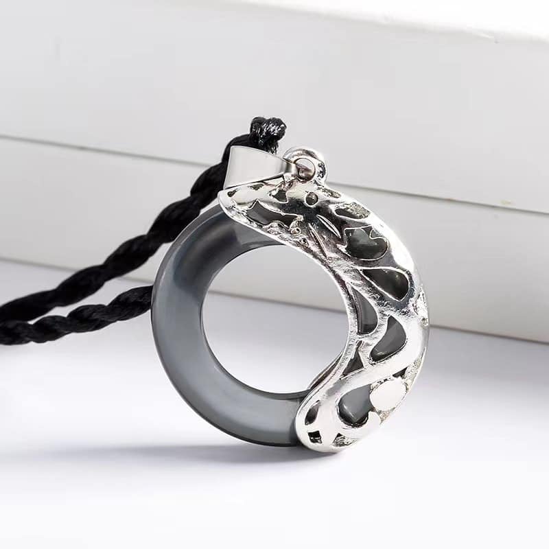 Picture of Stylish Flame Pendant Necklace Stainless Steel Cool Rope Chain Necklaces Jewelry Gift -Chain For Men-Men's Pendant - Black