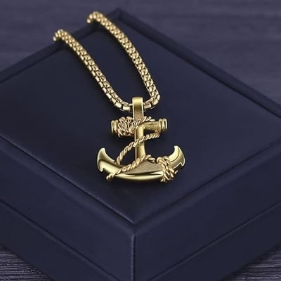 Picture of Fashion  Pendants Chain Necklace for Men Fashion Jewelry Gift Chain For Men - Gold