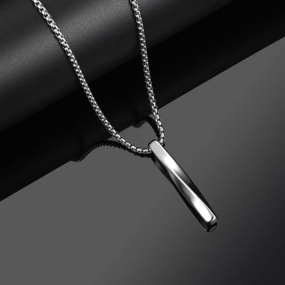 Picture of Collier Neck Chain for Men & Boys - Stainless Steel - Long Necklace - Pendant - Locket - Accessories for Everyday Wear - Silver