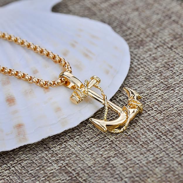 Picture of Fashion  Pendants Chain Necklace for Men Fashion Jewelry Gift Chain For Men - Gold