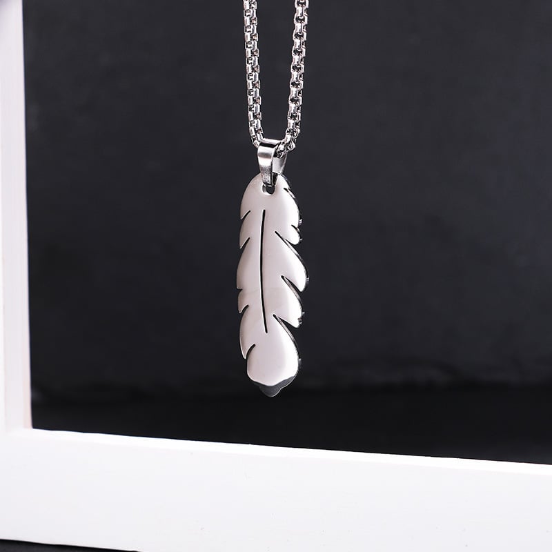 Picture of Men Stainless Steel Silver Color Leaf Chain For Men - Silver