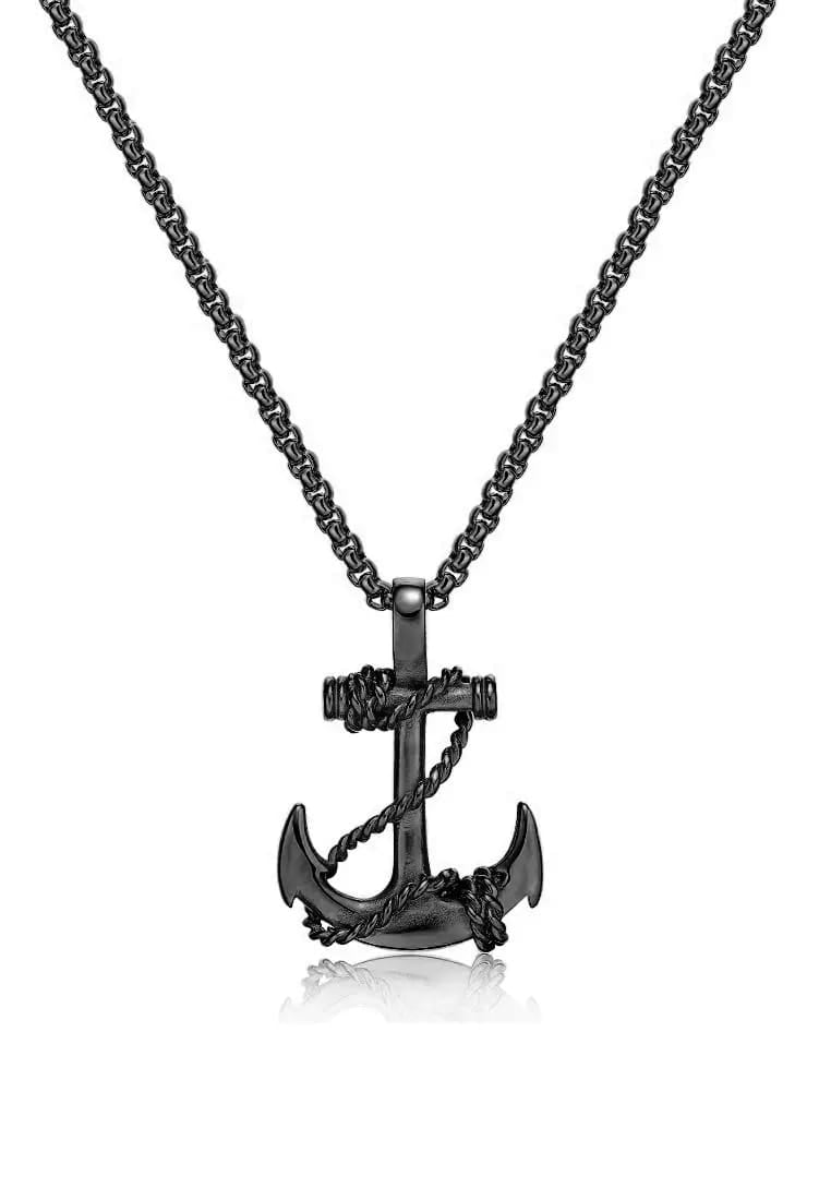 Picture of Stainless Steel Black Metal Chain For Men - Black