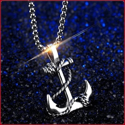 Picture of Fashion  Pendants Chain Necklace for Men Fashion Jewelry Gift Chain For Men - Silver