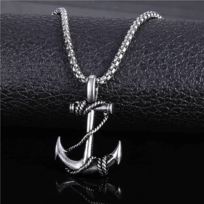 Picture of Fashion  Pendants Chain Necklace for Men Fashion Jewelry Gift Chain For Men - Silver