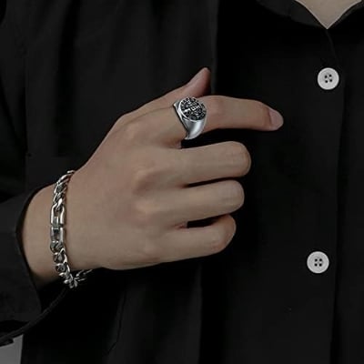 Picture of Stainless Steel Finger Ring For Men - Ring For Men - Silver