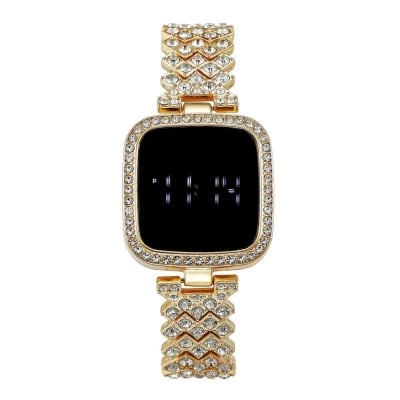 Picture of New Trend Fashion Steel Chain Diamond Women Watch Touch Screen Watch