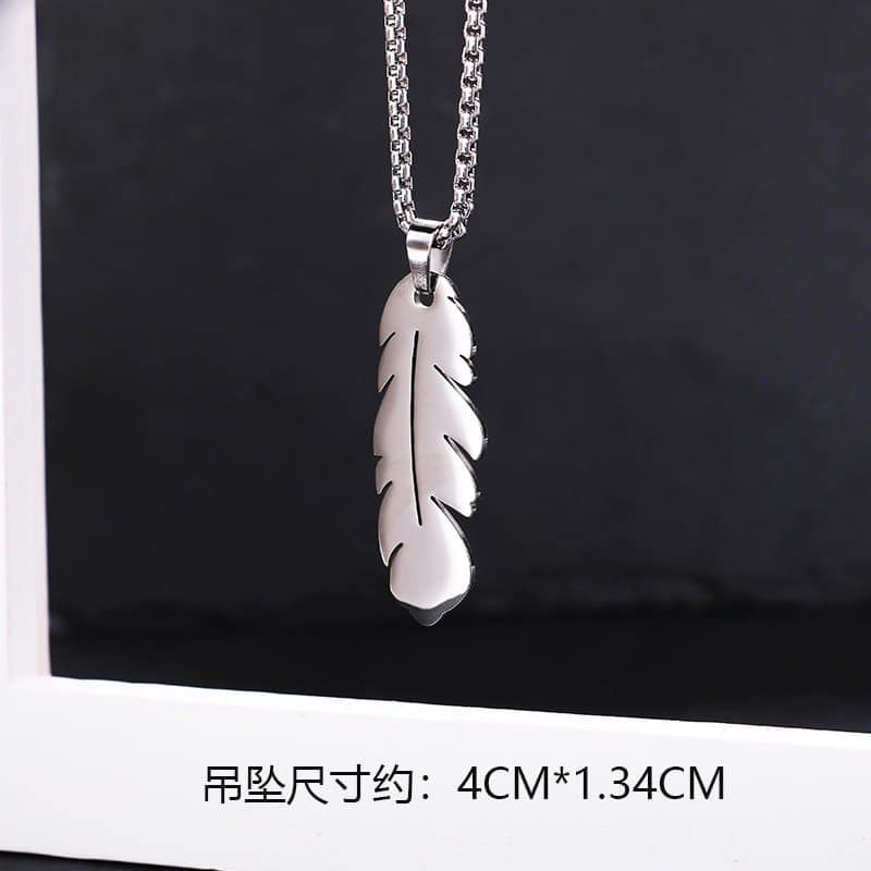 Picture of Trendy Simple Stainless Steel Silver Color Leaf Chain For Men-Chain Jewellery Gift - Silver