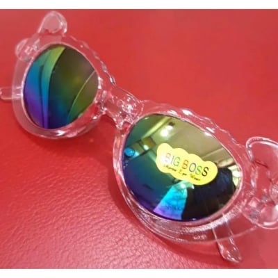 Picture of Cuddly Teddy Cub Oversized Transparent Gradient Sunglasses for Fun-Loving Kids - Multicolor