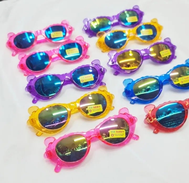 Picture of Cuddly Teddy Cub Oversized Transparent Gradient Sunglasses for Fun-Loving Kids - Multicolor