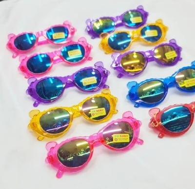 Picture of Cuddly Teddy Cub Oversized Transparent Gradient Sunglasses for Fun-Loving Kids - Multicolor