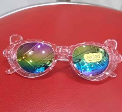 Picture of Cuddly Teddy Cub Oversized Transparent Gradient Sunglasses for Fun-Loving Kids - Multicolor