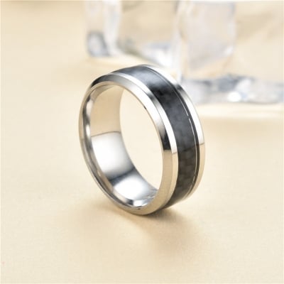 Picture of Titanium steel finger Ring for men - Silver