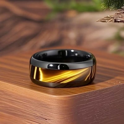 Picture of Superman Black Finger Ring For Men