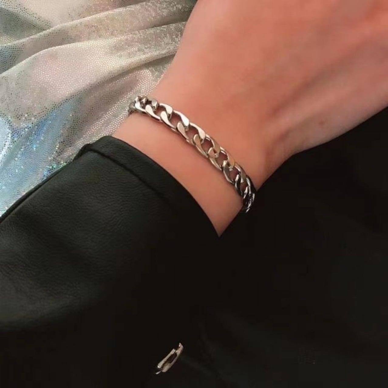 Picture of Silver Unique Bracelet for Men - Silver