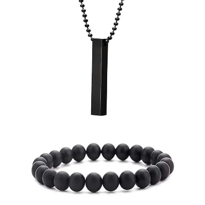 Picture of Black Color Metal Chain for Men
