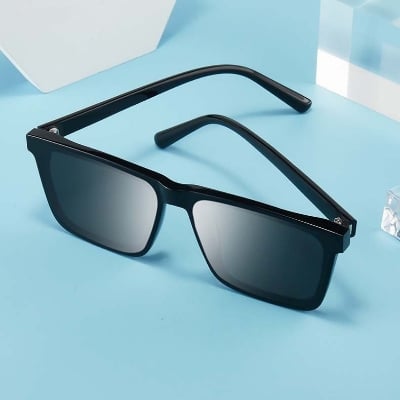 Picture of New Trendy Look Very Stylish Black Sunglass for Men 2025 - Black - Adjustable