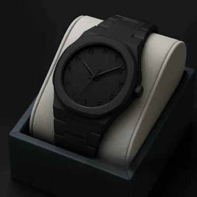 Picture of 2025 New Arabic Aura Watch Black Modern Design Waterproof
