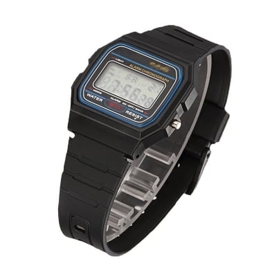 Picture of F 91W Classic Digital Resin Strap Watch Stopwatch Chronograph Sport Unisex Men - Black