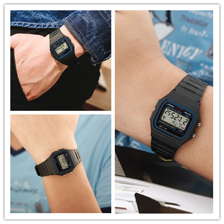 Picture of F 91W Classic Digital Resin Strap Watch Stopwatch Chronograph Sport Unisex Men - Black
