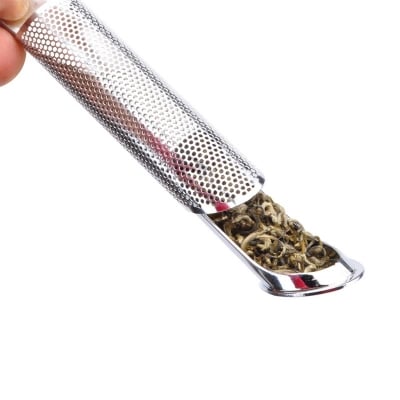Picture of Kitchen Tea Infusers Diffuser Pipe with Hanging Hook Handle Stainless Steel Tea Filter Strainer for Coffee Herb & Spice - Silver