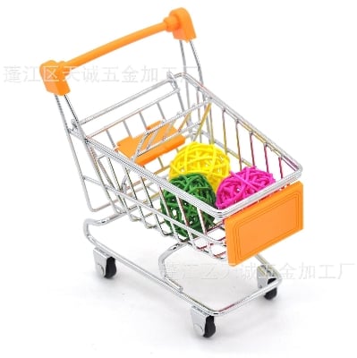Picture of Hey Play Kids Shopping Cart with Pivoting Front Wheels and Fold-Up Design Showpiece