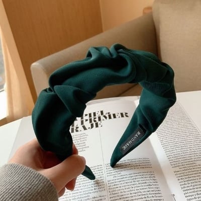 Picture of Fashion Hair Band Five Flower Solid Color Folds Pattern Hair Hoop Headbands Designer Hairband Hair Accessories for Women