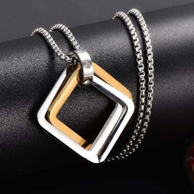 Picture of New Stainless Steel Lightning Bolts Necklace Chain For Men - One size fits all