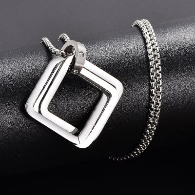 Picture of New Stainless Steel Lightning Bolts Necklace Chain For Men - One size fits all