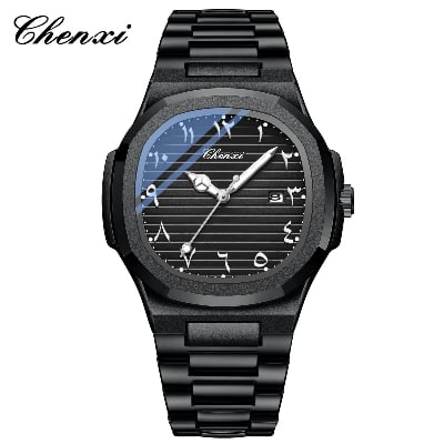 Picture of Luxury Watch Business Waterproof Male Clock Luminous Date Stainless Steel Square Quartz Men ArabicWatch
