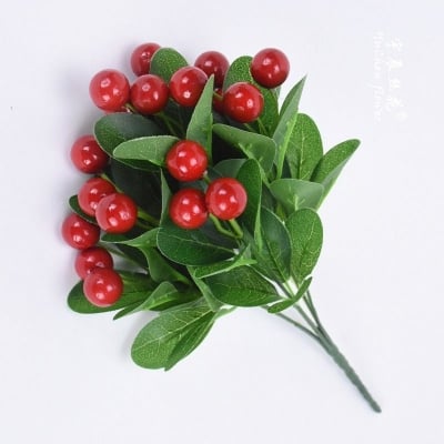 Picture of New কৃত্রিম প্লাস্টিকের গাছ-গাছ সাদা - artificial flower - Red