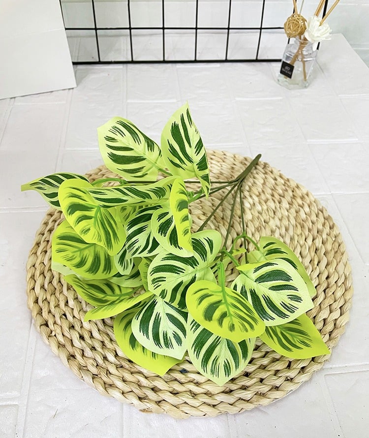 Picture of Plant Potted Bonsai, Artificial Potted Plants for Home Office Desk Farmhouse Room Decor - Green