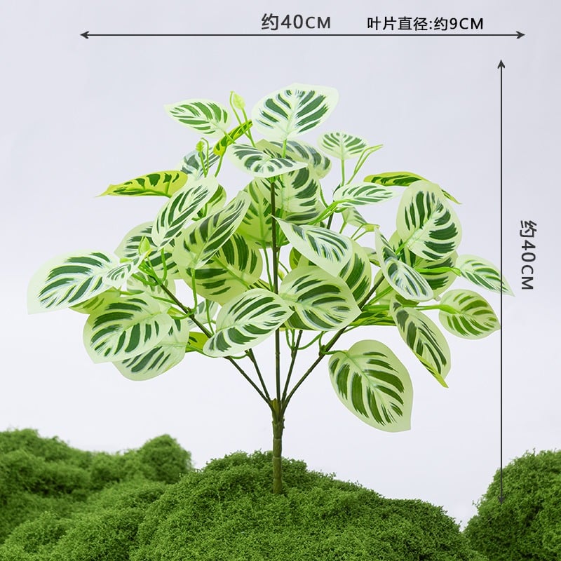 Picture of Plant Potted Bonsai, Artificial Potted Plants for Home Office Desk Farmhouse Room Decor - Green