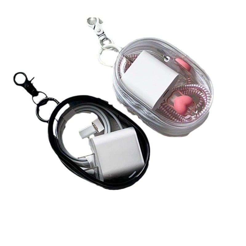 Picture of Compact PVC Data Cable Charger Earphone Bag