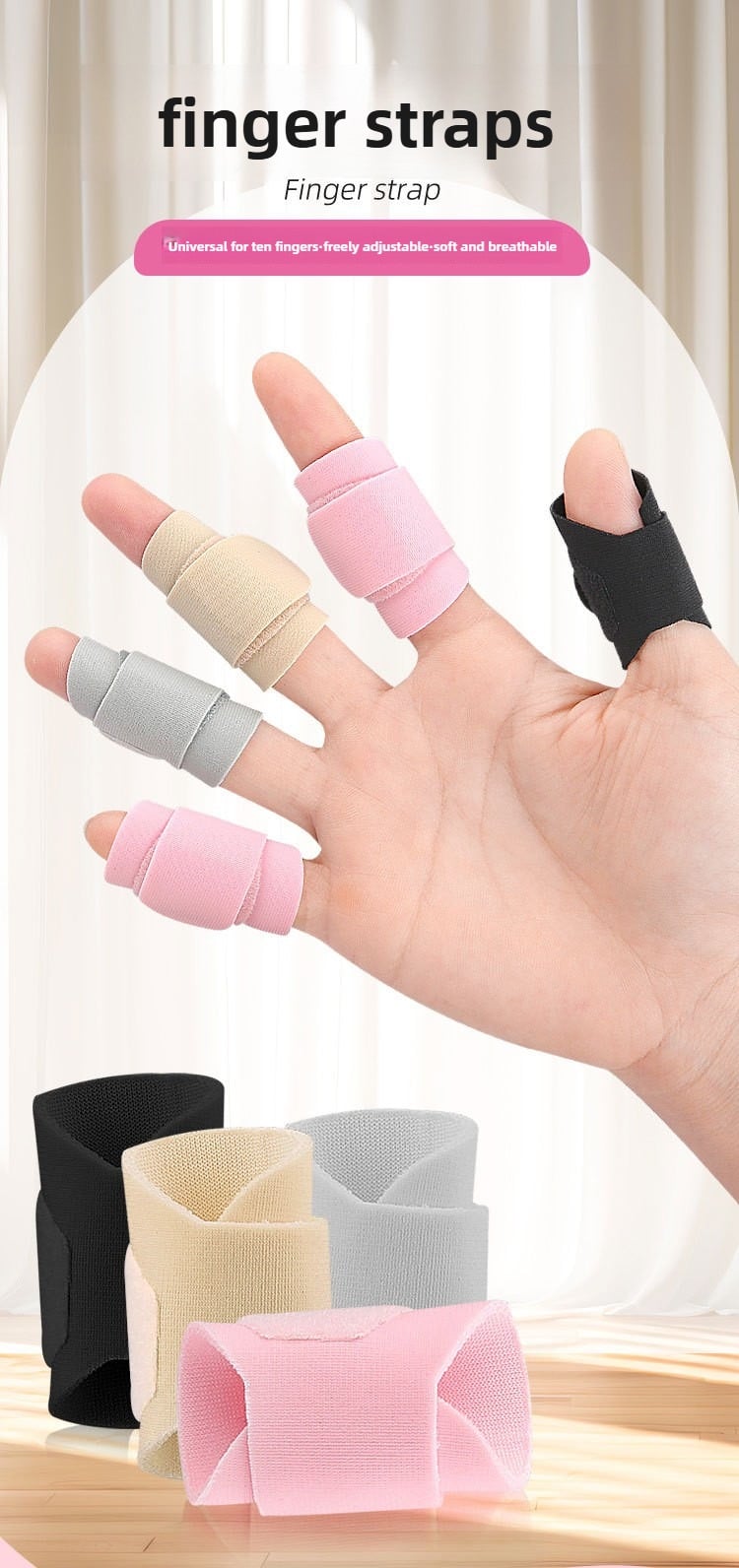 Picture of Medical Grade Finger Immobilizer Wrap – Tendonitis Treatment Support - Multicolor - 30 gm