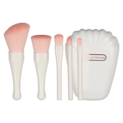 Picture of Essential 5 Pcs Makeup Brushes Set, Travel Case & Mirror