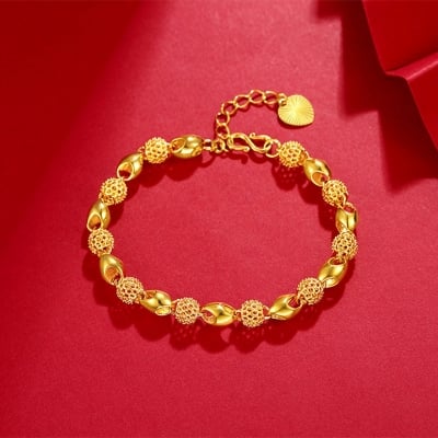 Picture of Luxurious Gold Plated Fashion Jewelry Bracelet - Gold