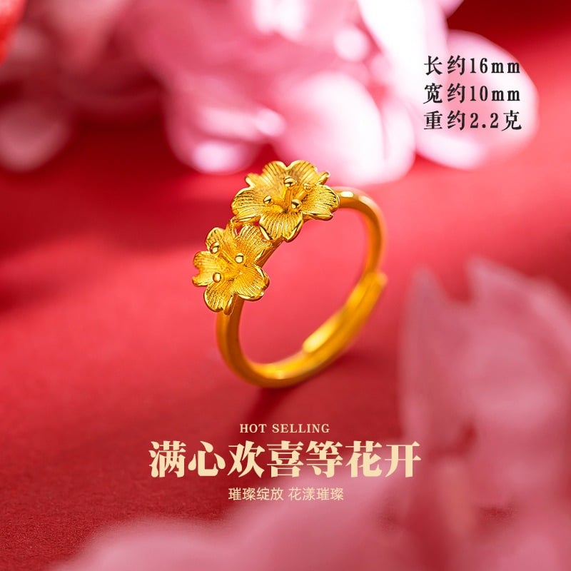 Picture of Luxurious Plated Artificial Jewellery Ring for Women - Gold