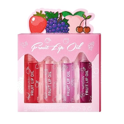 Picture of Original Meidian Fruit Lip Oil Collection (Grape, Cherry, Peach, Strawberry) - Multicolor