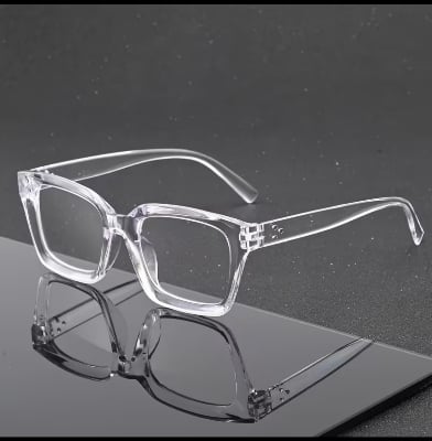 Picture of Oversized Square Clear Lens Eyeglasses - White
