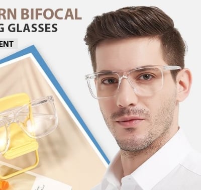 Picture of Vintage Oversized Square Eyewear Frame For Men - White