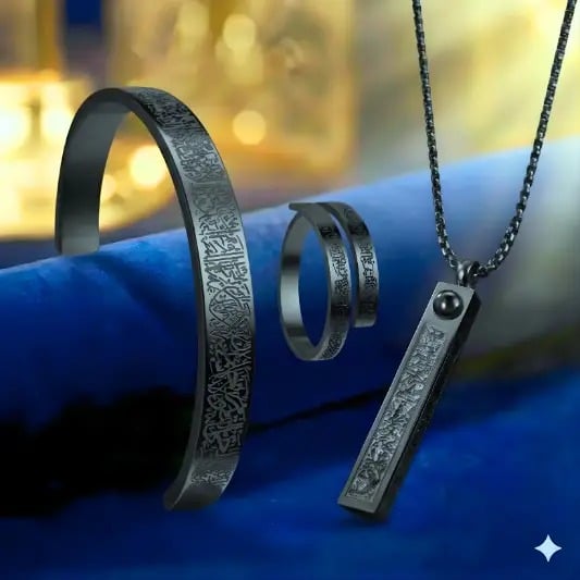 Picture of Elegant 3PCS Islamic Jewelry Gift Set Golden Color