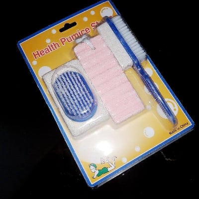 Picture of 3 in 1 Ladies Pedicure Spa Kit with Foot Brush - Multicolor - Adjustable