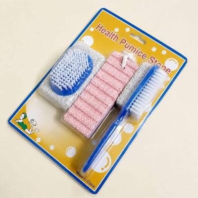 Picture of 3 in 1 Ladies Pedicure Spa Kit with Foot Brush - Multicolor - Adjustable