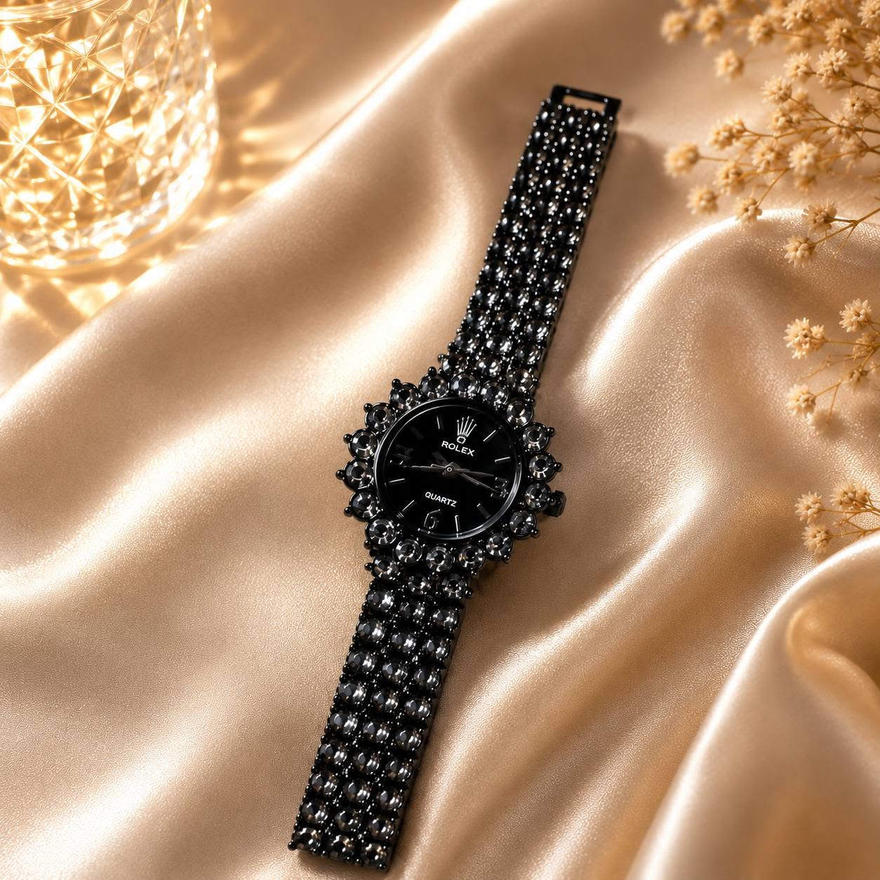 Picture of Luxury Silver Diamond Ladies Watch for Women | Crystal Bracelet Quartz Watch | Premium Fashion Timepiece