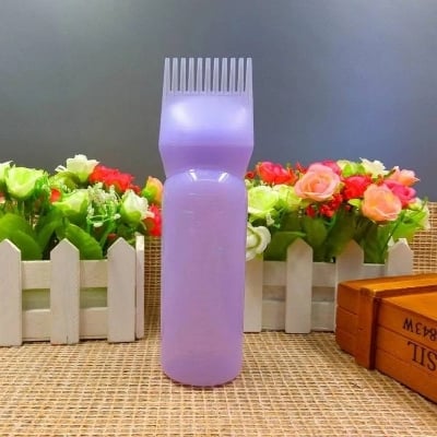 Picture of Easy Fill Hair Oil Comb Bottle For Scalp Treatment - Multicolor