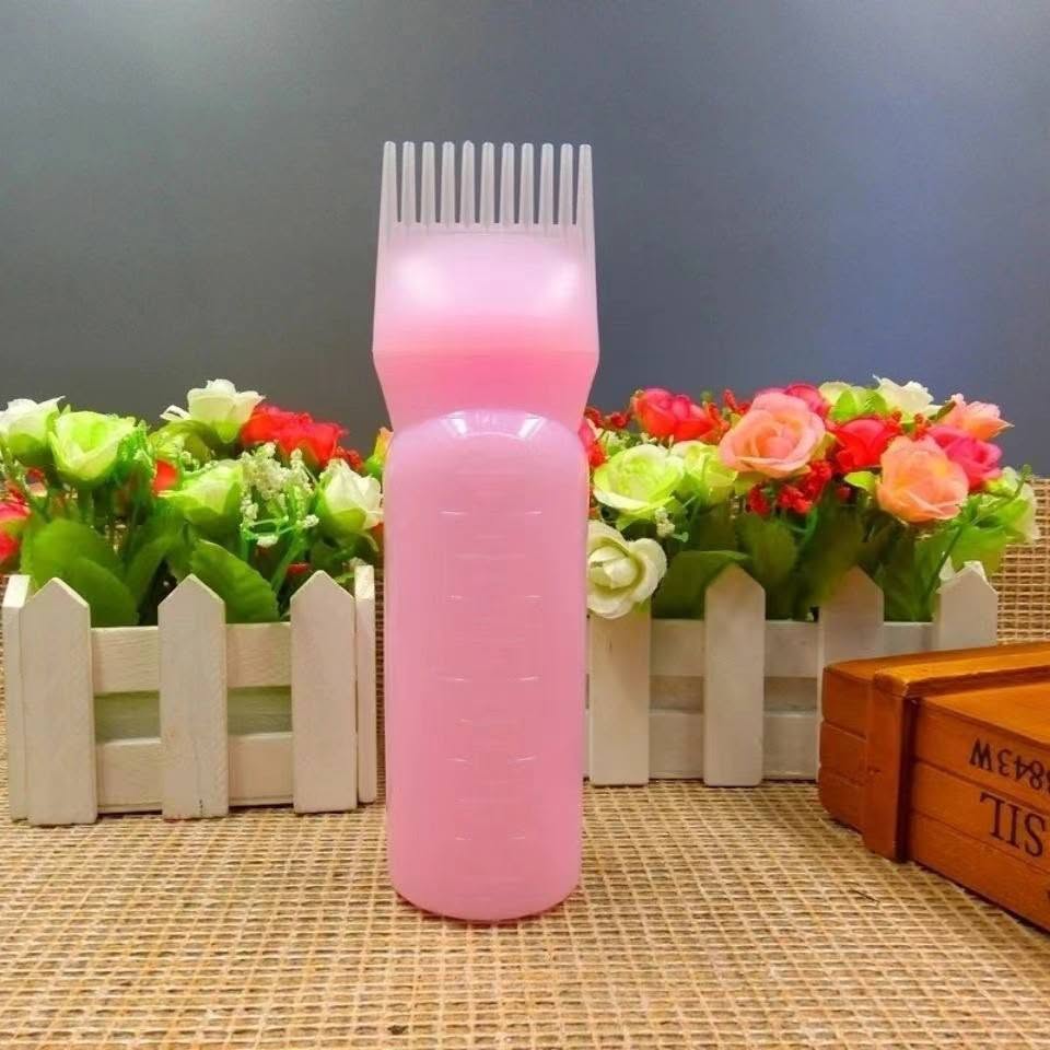 Picture of Easy Fill Hair Oil Comb Bottle For Scalp Treatment - Multicolor
