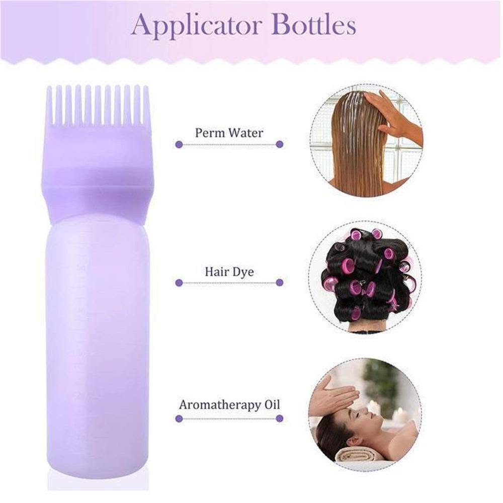 Picture of Easy Fill Hair Oil Comb Bottle For Scalp Treatment - Multicolor