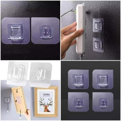 Picture of Double Sided Adhesive Wall Hooks (Silver ( 10 pair))